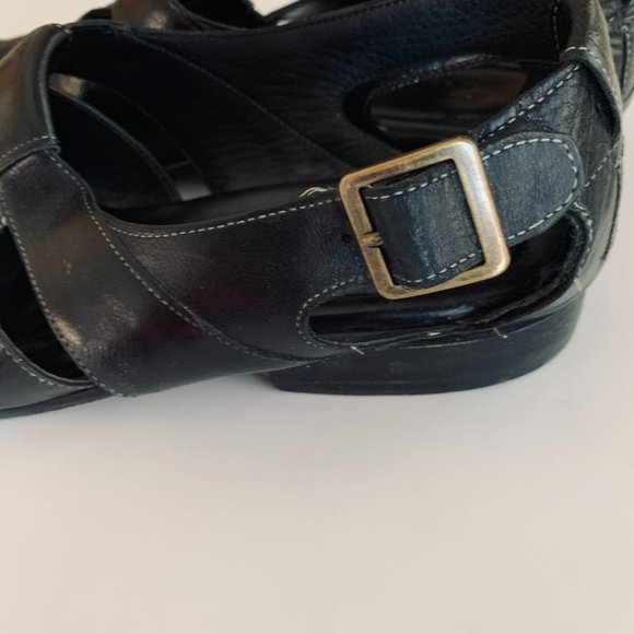 Bragano Hand Crafted Italian Black Closed Toe Buckle Sandal  Sz10.5 main image 9